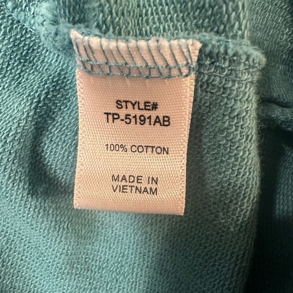 Zenana Wide Leg Pull On Pants Size XL Soft Teal Blue Cropped Length Stretch - Picture 7 of 14